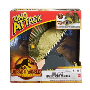 Jeu de Cartes Uno Attack? Jurassic World Dominion Avec Lanceur de Cartes Dinosaure