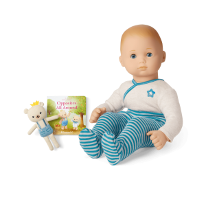 Bitty Baby? Doll #3 in Soft Blue + Bear Friend & Board Book