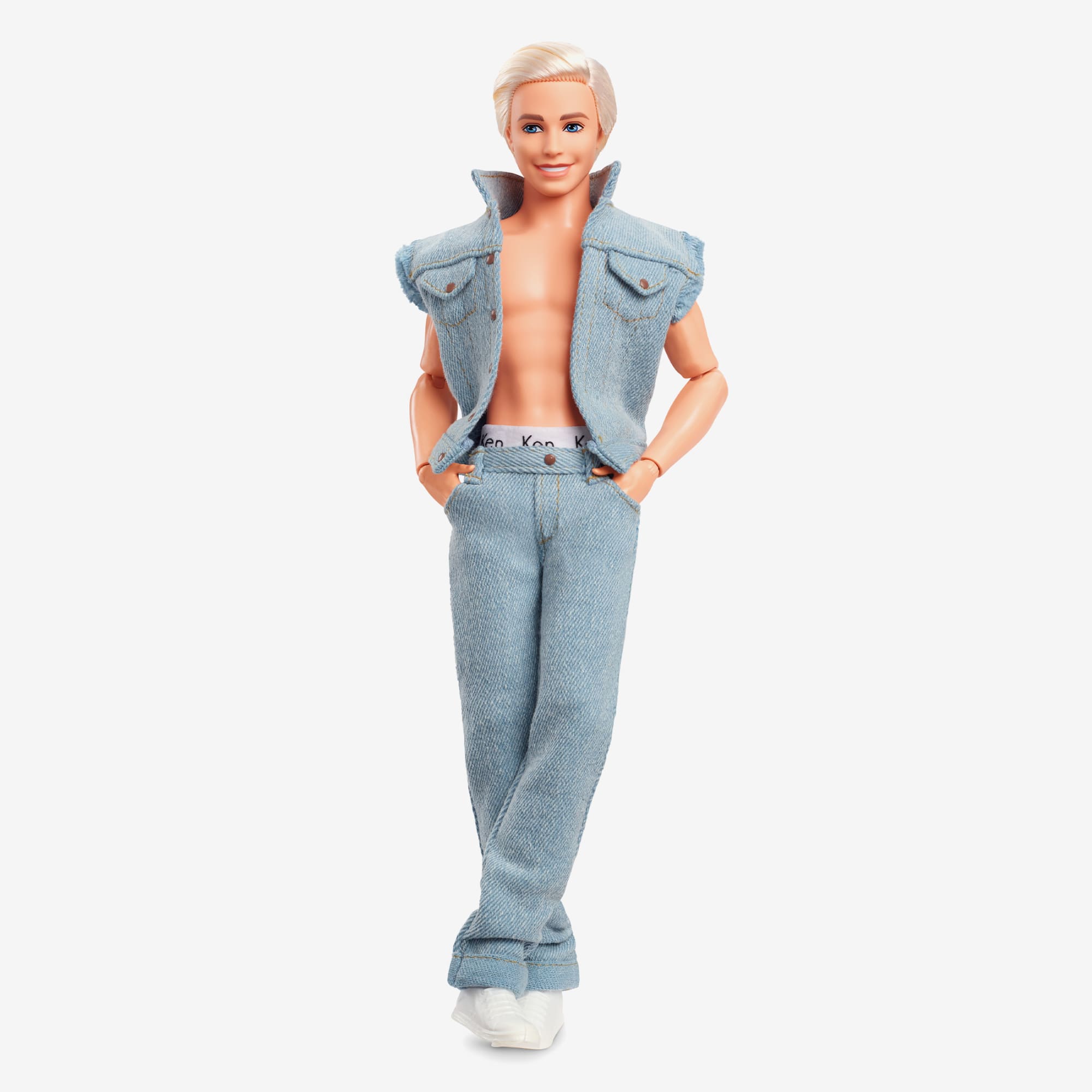 Ken Doll Wearing Denim Matching Set ?C Barbie The Movie