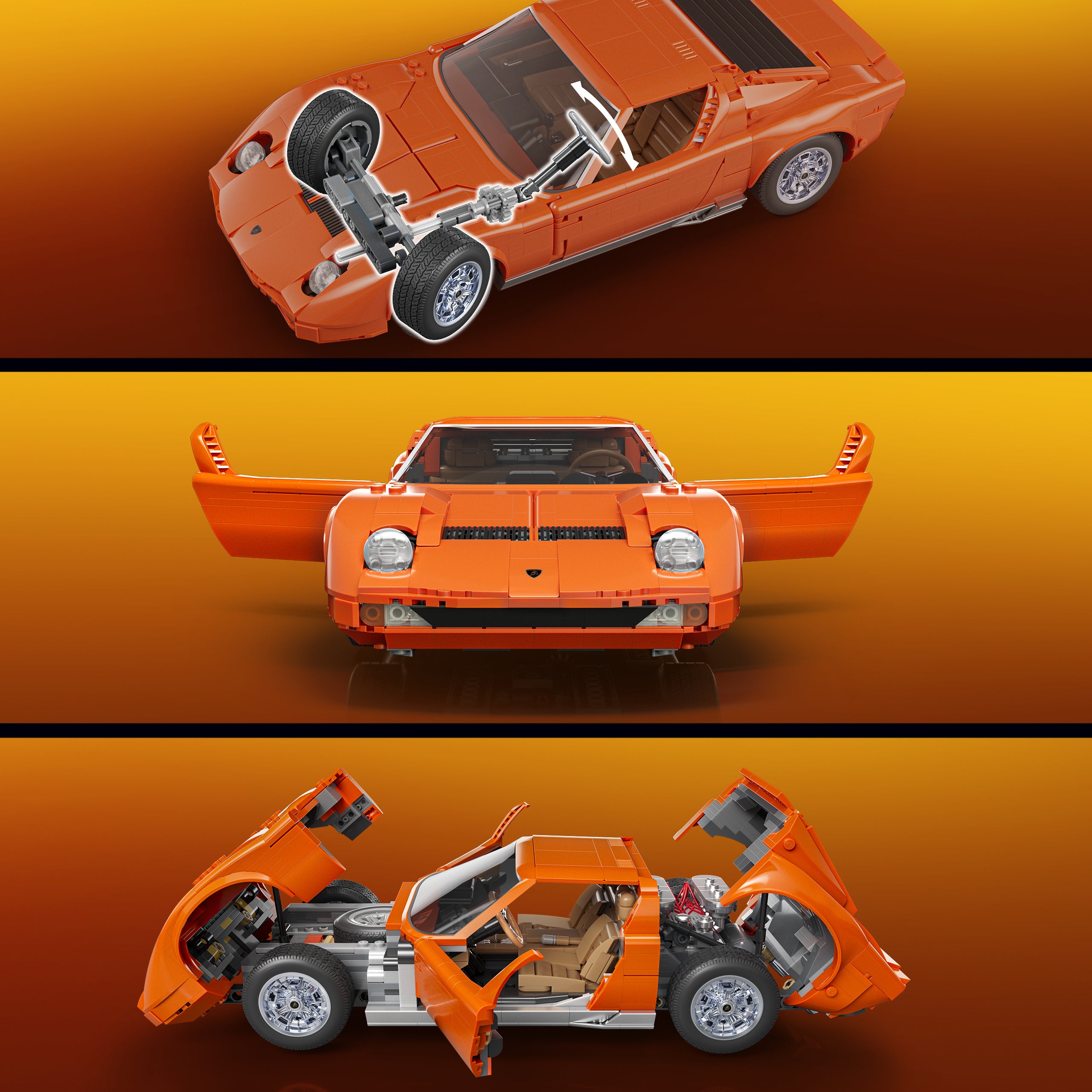 Hot?Wheels-Coffret de Construction Lamborghini Miura P400 Sv de 1971 - Image 6
