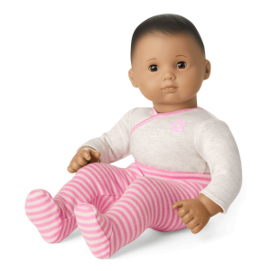 Bitty Baby? Doll #5 with dark brown hair in Pretty Pink