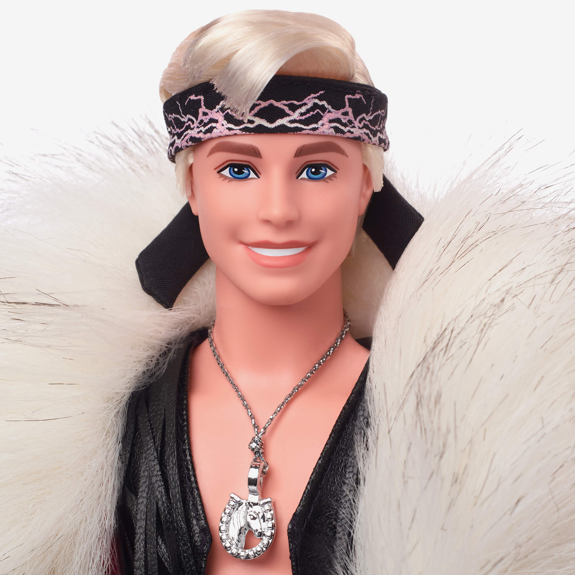Ken Doll in Faux Fur Coat and Black Fringe Vest ?C Barbie The Movie - Image 14